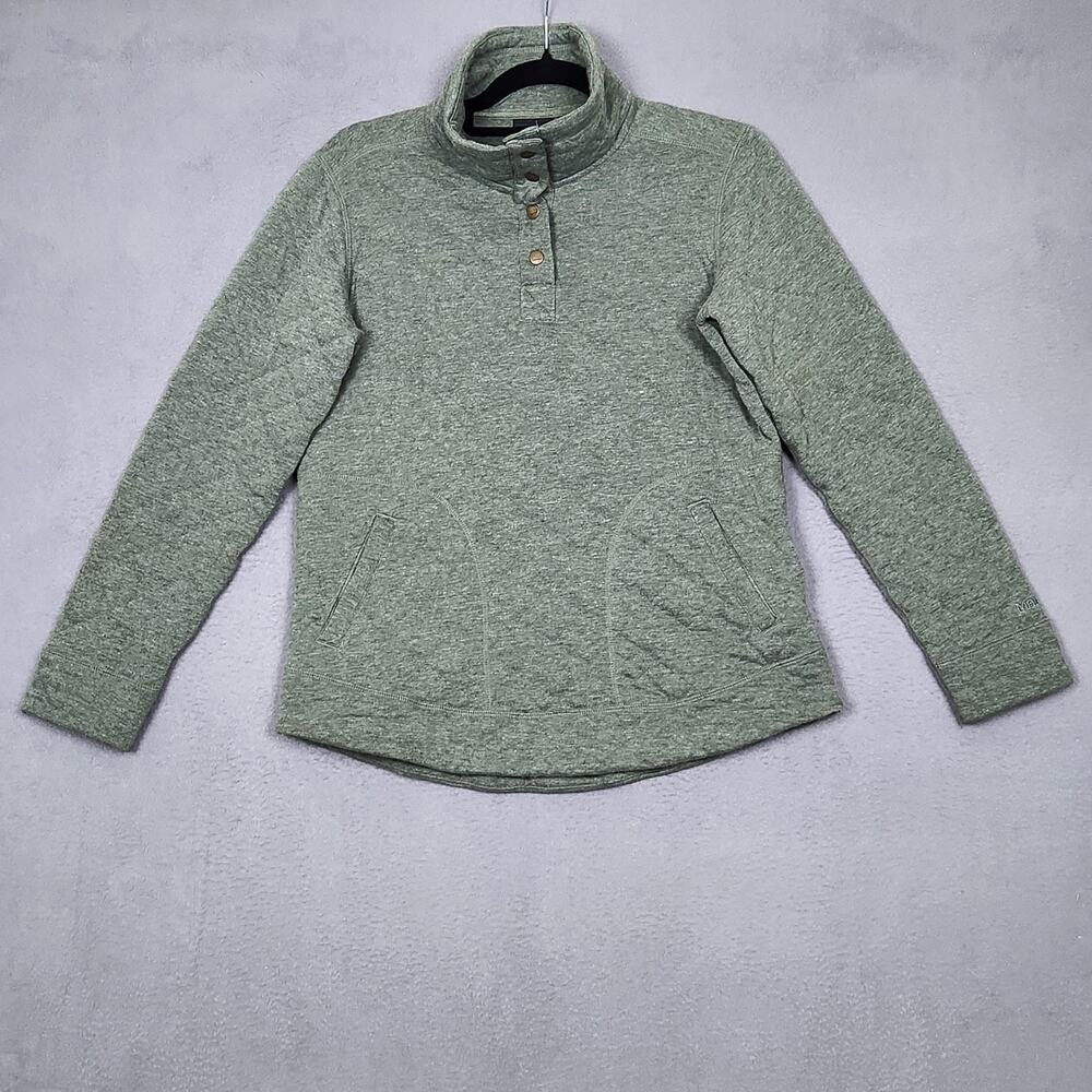 MARMOT Pullover Womens Medium Quilted Snap Neck Sweater Outdoor M47680